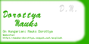 dorottya mauks business card